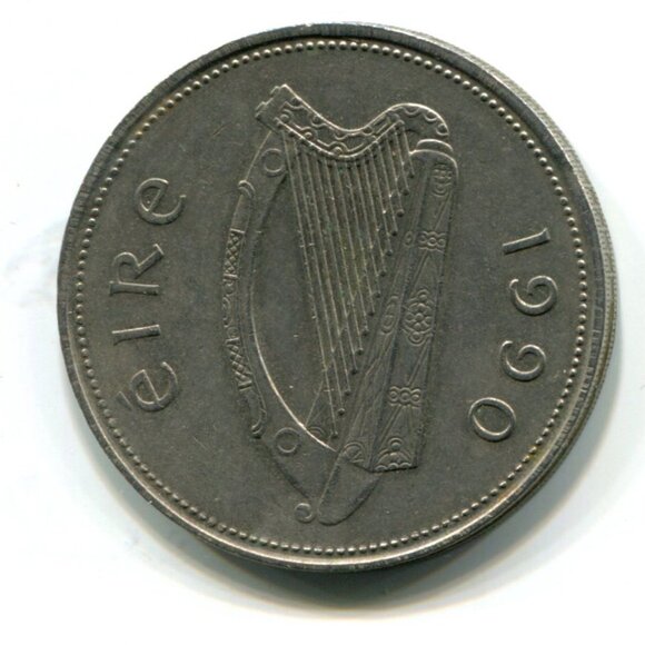 1990 Ireland 'One Punt' Coin (b677-6) - Picture 2 of 2